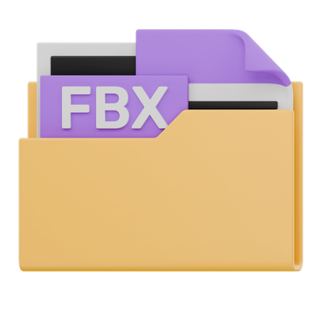 Carpeta de archivos fbx  3D Icon