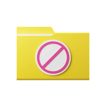 Carpeta de prohibición  3D Icon