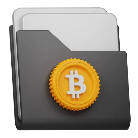 Carpeta bitcoin  3D Icon