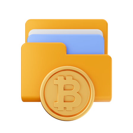 Carpeta bitcoin  3D Icon