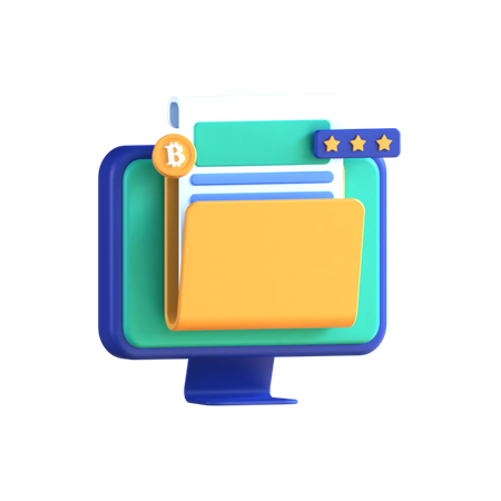 Carpeta bitcoin  3D Icon