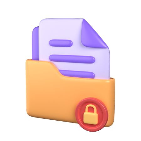 Carpeta bloqueada  3D Icon