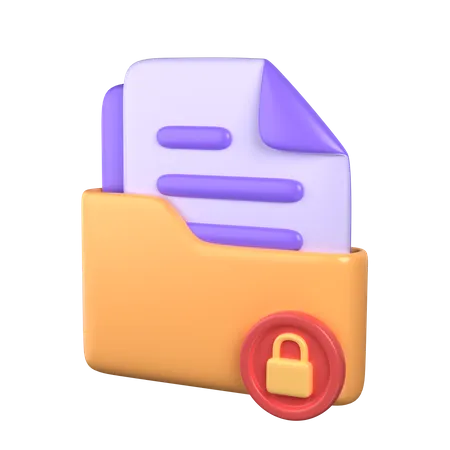 Carpeta bloqueada  3D Icon