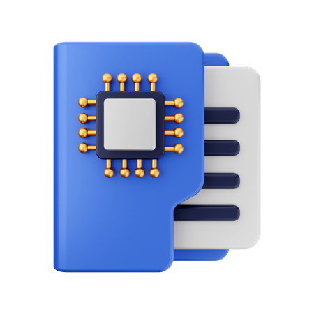 Chip de carpeta  3D Icon