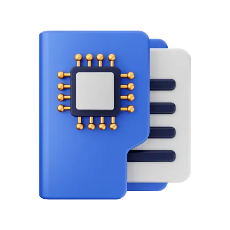 Chip de carpeta  3D Icon