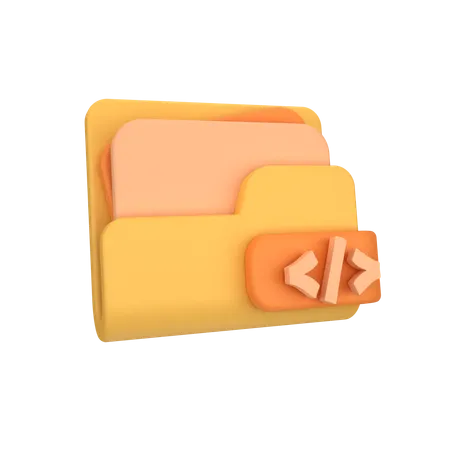 Carpeta de código  3D Icon