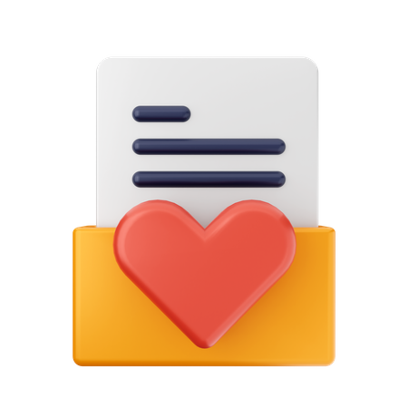 Carpeta del corazon  3D Icon