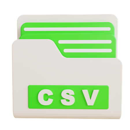 Carpeta csv  3D Icon