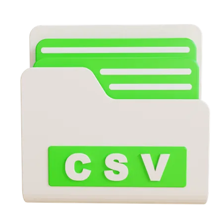 Carpeta csv  3D Icon