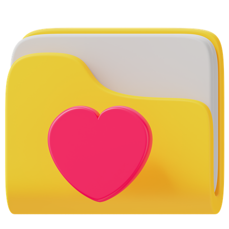 Carpeta de amor  3D Icon