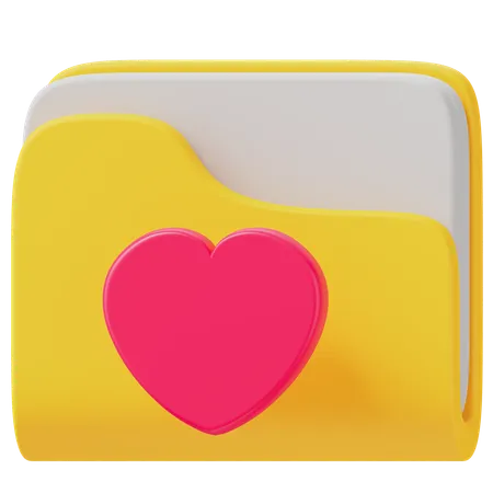 Carpeta de amor  3D Icon