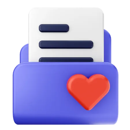 Carpeta de amor  3D Icon