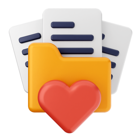 Carpeta de amor  3D Icon