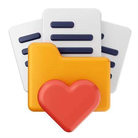 Carpeta de amor  3D Icon