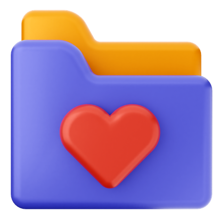 Carpeta de amor  3D Icon