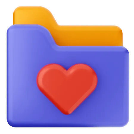 Carpeta de amor  3D Icon