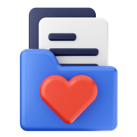 Carpeta de amor  3D Icon