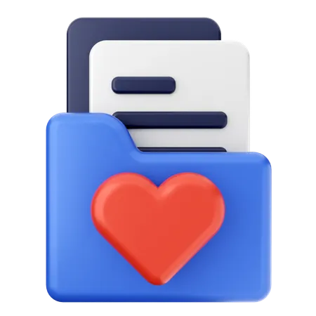 Carpeta de amor  3D Icon