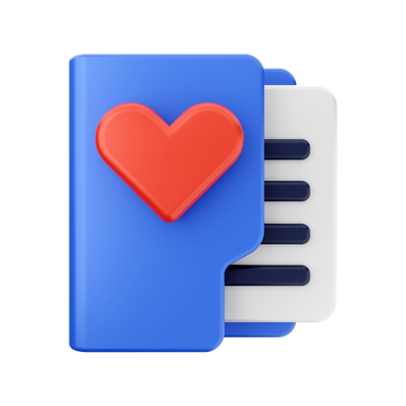 Carpeta de amor  3D Icon