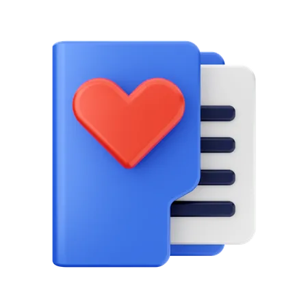 Carpeta de amor  3D Icon