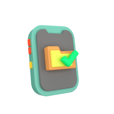 Aprobar carpeta  3D Icon