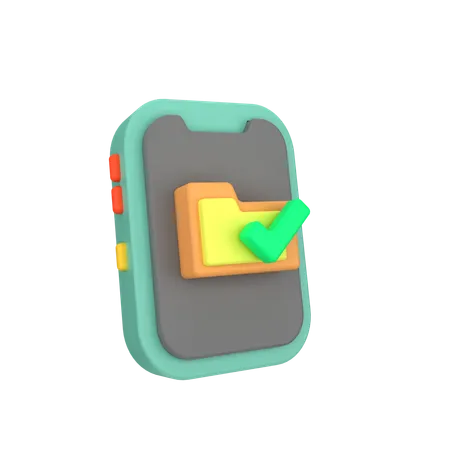 Aprobar carpeta  3D Icon