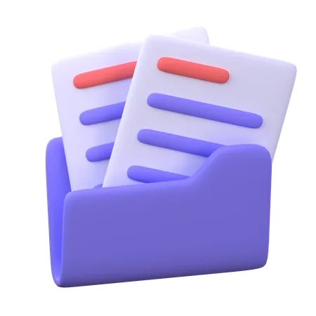 Carpeta de archivos  3D Icon