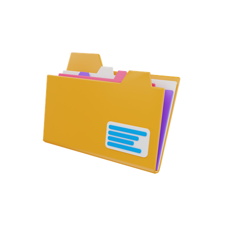 Carpeta de archivos  3D Illustration