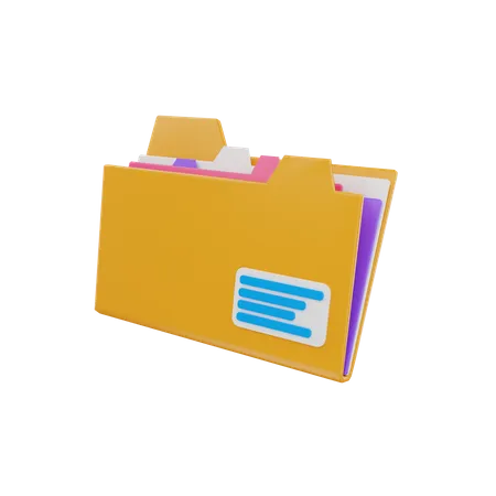 Carpeta de archivos  3D Illustration