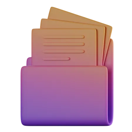 Carpeta de archivos  3D Icon