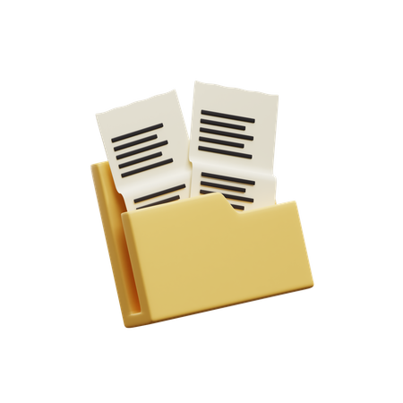 Carpeta de archivos  3D Icon