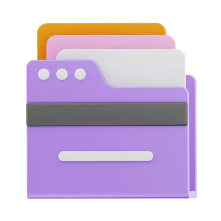 Carpeta de archivos  3D Icon