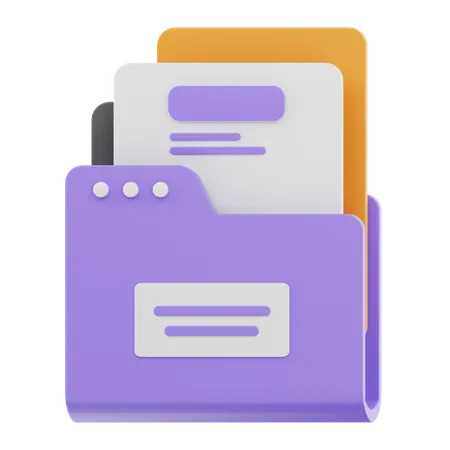 Carpeta de archivos  3D Icon