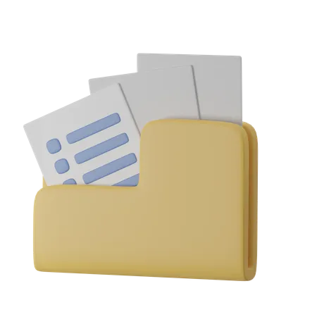 Carpeta de archivos  3D Icon