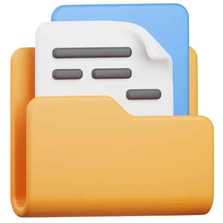 Carpeta de archivos  3D Icon