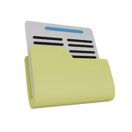 Carpeta de archivos  3D Icon