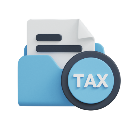 Carpeta de archivos de impuestos  3D Icon