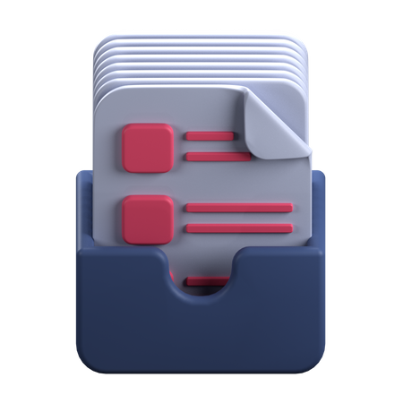 Carpeta de archivos  3D Icon