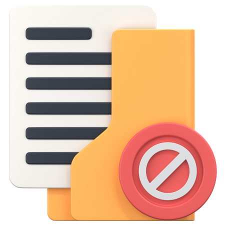 Carpeta de bloques con cartel  3D Icon
