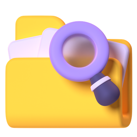 Carpeta de búsqueda  3D Icon