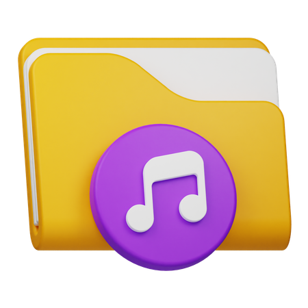 Carpeta de canciones  3D Icon