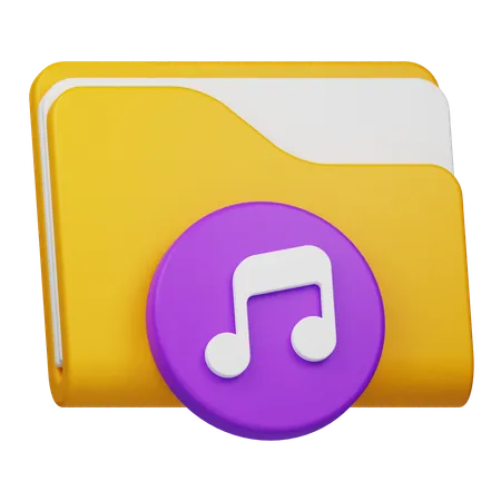 Carpeta de canciones  3D Icon