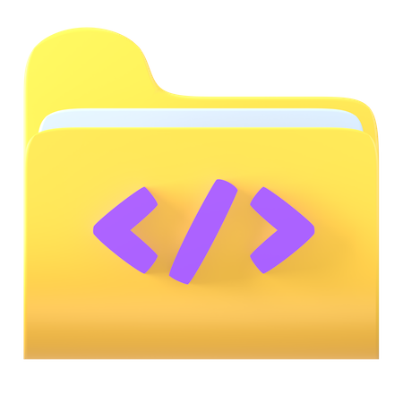Carpeta de codificación  3D Icon