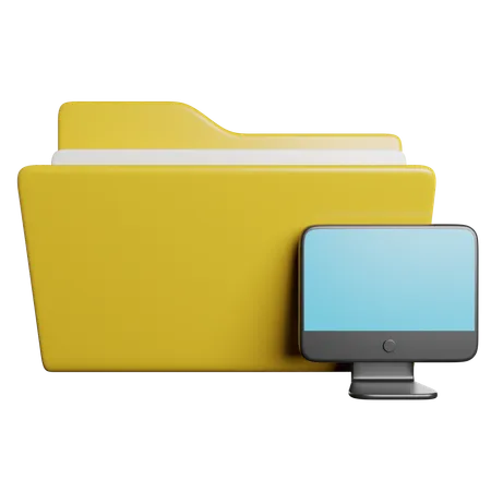 Carpeta de la computadora  3D Icon