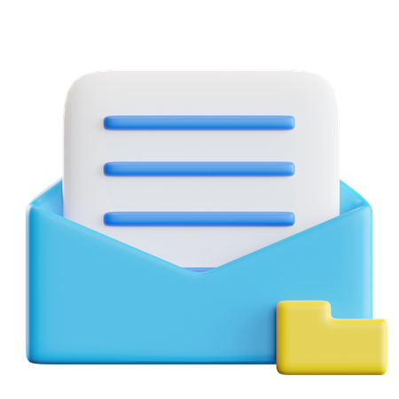 Carpeta de correo electrónico  3D Icon