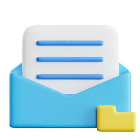 Carpeta de correo electrónico  3D Icon