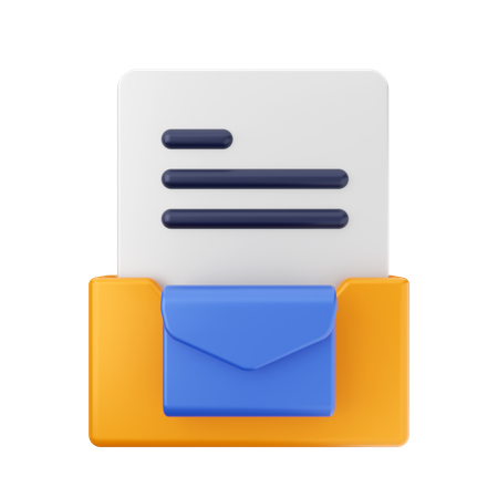 Carpeta de correo  3D Icon