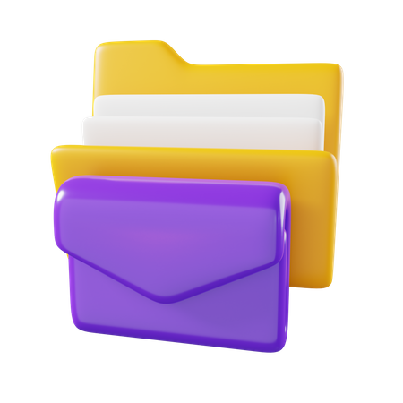 Carpeta de correo  3D Icon