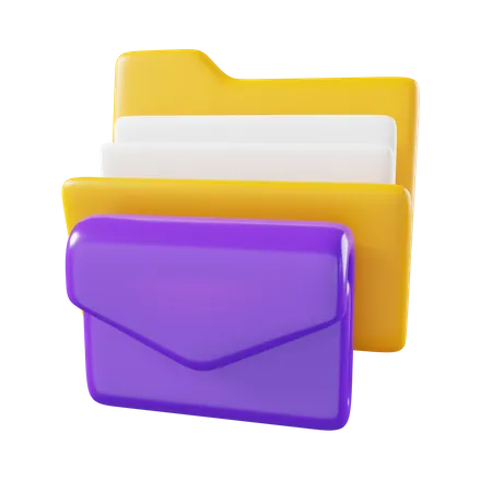 Carpeta de correo  3D Icon