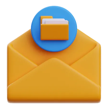 Carpeta de correo electrónico  3D Icon